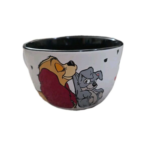 Disney Lady and the Tramp Soup Coffee Mug Cup LOVE Handle Large 20oz - Picture 1 of 5